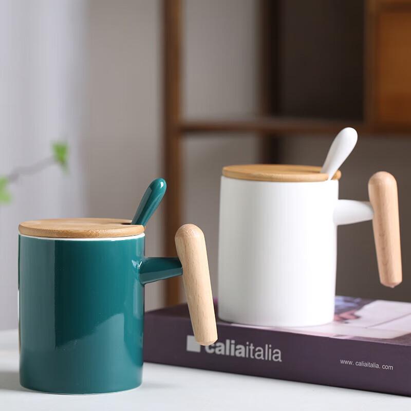 Creative Ceramic Mug with Wooden Handle