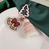 Handcrafted Christmas Santa Keychain Portable Keychain Pendant Hand Knit Festive Accessory for Christmas Enthusiasts
