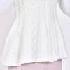 J.JANE Flower Midi Knit Zip-Up Vest (Ivory)
