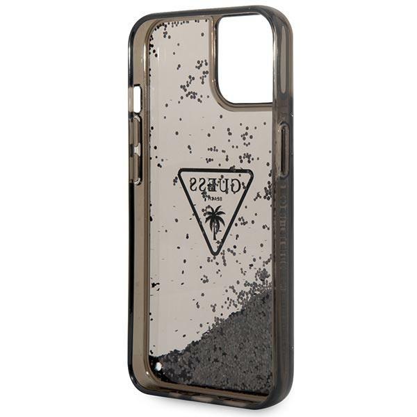 Guess Guhcp14Mlfctpk Iphone 14 Plus/ 15 Plus 6.7 Czarny/Black Hardcase Liquid Glitter Palm Collection