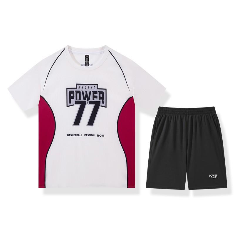 Quick-Dry Basketball Training Set Men Women - Short Sleeve Top Shorts Moisture-Wicking Sportswear Court Practice