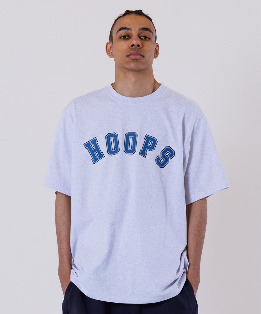 ALL DAY HOOPS Varsity Logo Oversized Short Sleeve T-Shirt Melange White