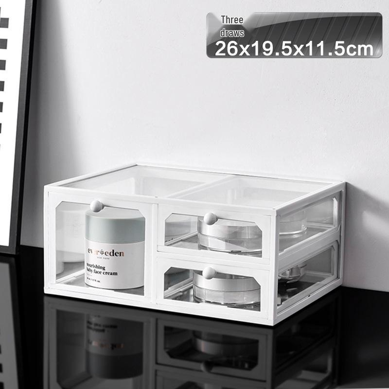 Luxury Glass Cosmetic Organizer - Dustproof Storage for Skincare, Lipsticks, and Masks