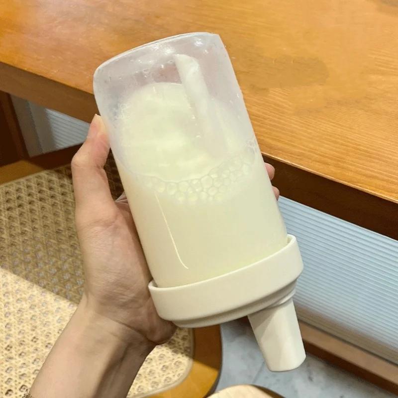 500/850ml Large Capacity Water Bottles Milk Juice Glass Cup with Lid Straw Bubble Tea Coffee Cups Drinkware Transparent