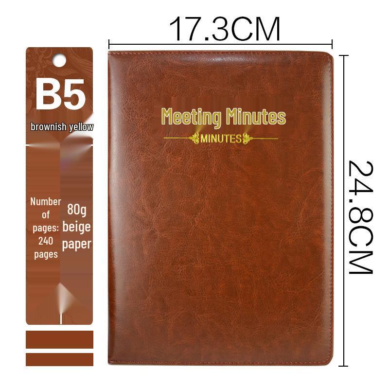 Shenshi 9018 B5 Faux Leather Meeting Minutes Notebook B5