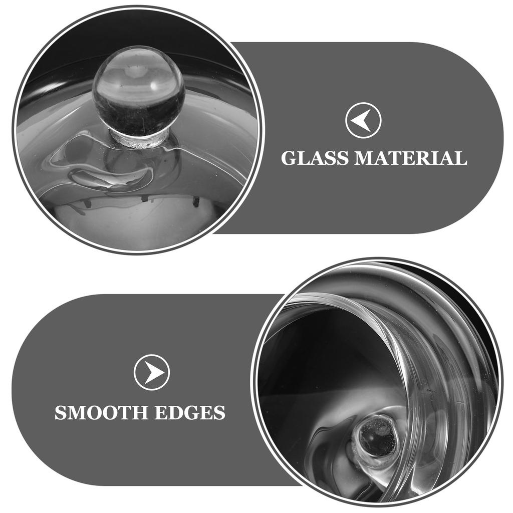 Klarglasdeckel für Teekanne Hitzebeständiges Teekannen-Zubehör Glatte Kanten Teekannen Deckel Ersatz Haushaltsküche Teekannen Deckel