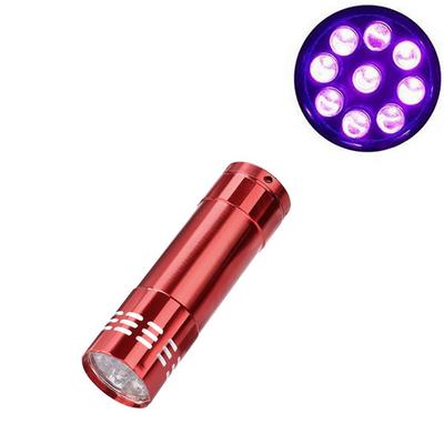 Lanterna multifuncional multifuncional 9LED lâmpada de bolso portátil de alumínio mini