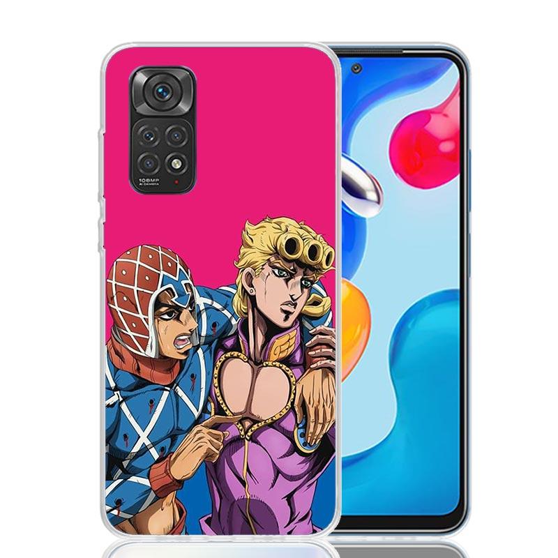 JoJo Adventure Giorno Giovanna Phone Case For Xiaomi Redmi Note 15 14 13 12S 12 Pro Plus 11S 11E 11 11T 10S 10 Art Soft Pattern
