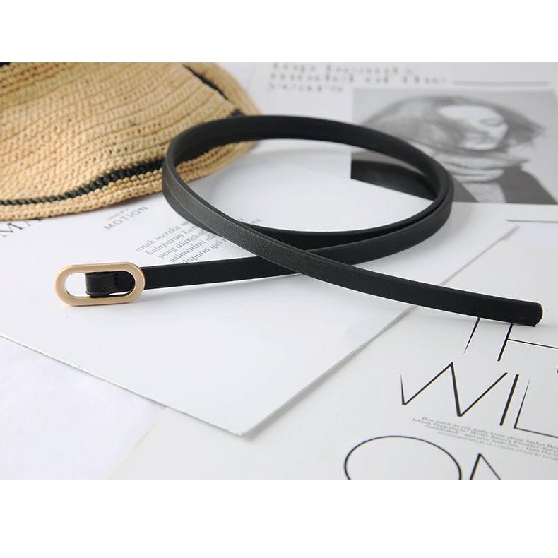 Minimalist Faux Leather Belt For Women And Men With Round Alloy Buckle For Casual Wear