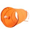 Foldable Cat Dot Tent Long Tunnel Bed Toy Interactive Playing Toys Hide Tunnel (Orange)