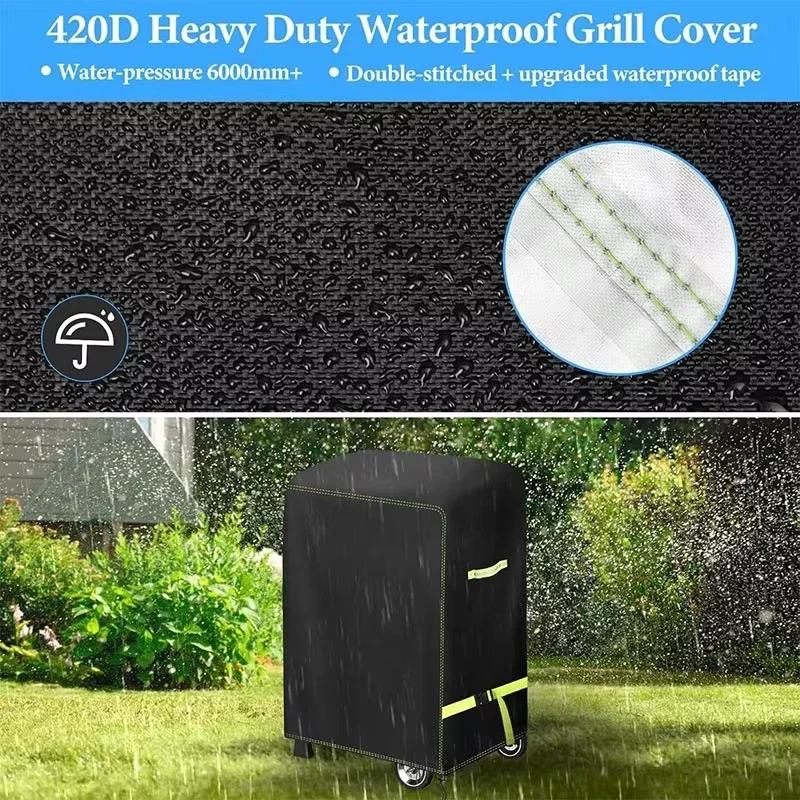 420d Outdoor Bbq Cover,marine Barbecue Stove Protective Hood,lightweight And Portable,dust Bbqcover,waterproof Barbecue Hood