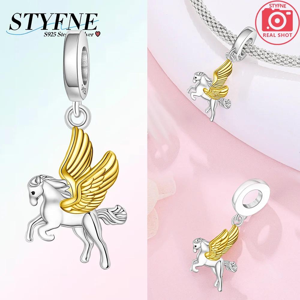 Sweet Romance Copper Cloud Rainbow Unicorn Shining Dreamy Charms Beads Fit 3Mm Original Bracelets Diy Fine Jewelry Making