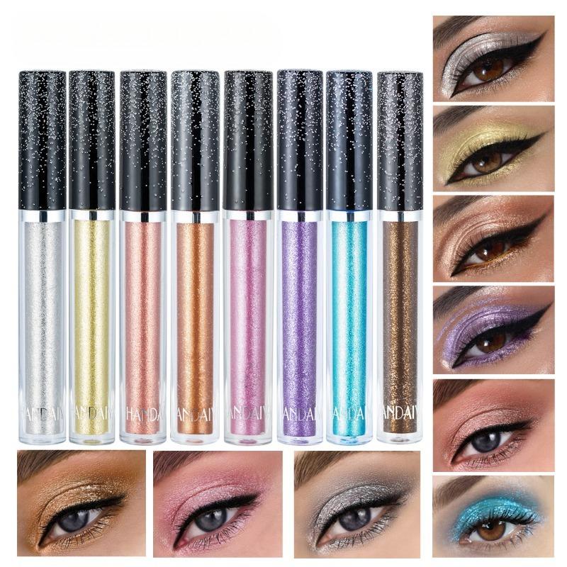 Flüssiger Lidschatten - 12 Farben Metallischer Schimmer Weicher Highlighter Augenlid Make-up Lidschatten Flüssig