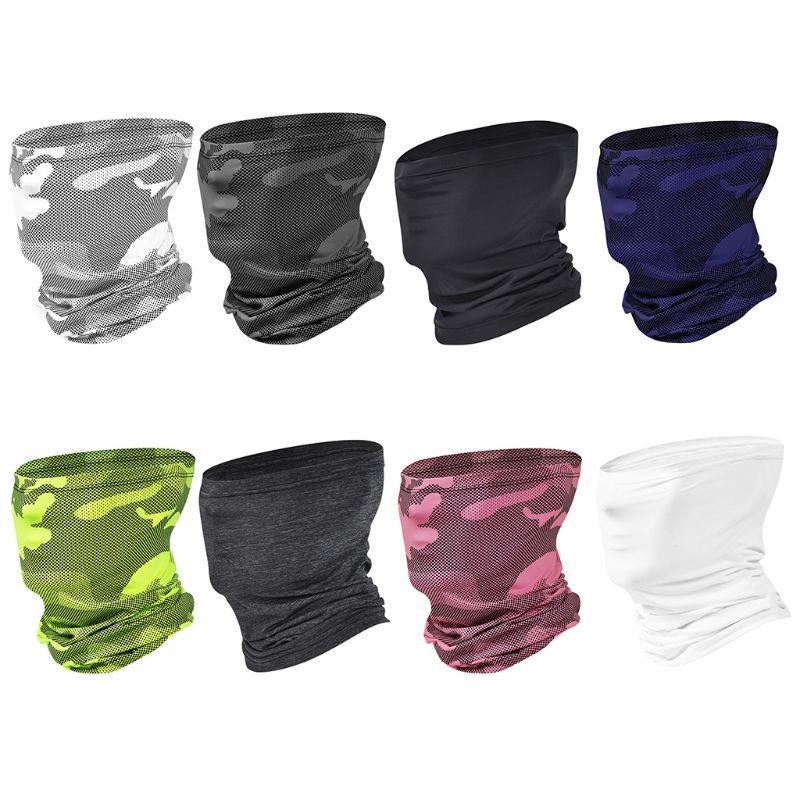 LOOGU Sun Protection Arm Sleeves & Neck Gaiter - UPF 50+, Ice Silk, Cooling, Camo Print - For Outdoor Activities