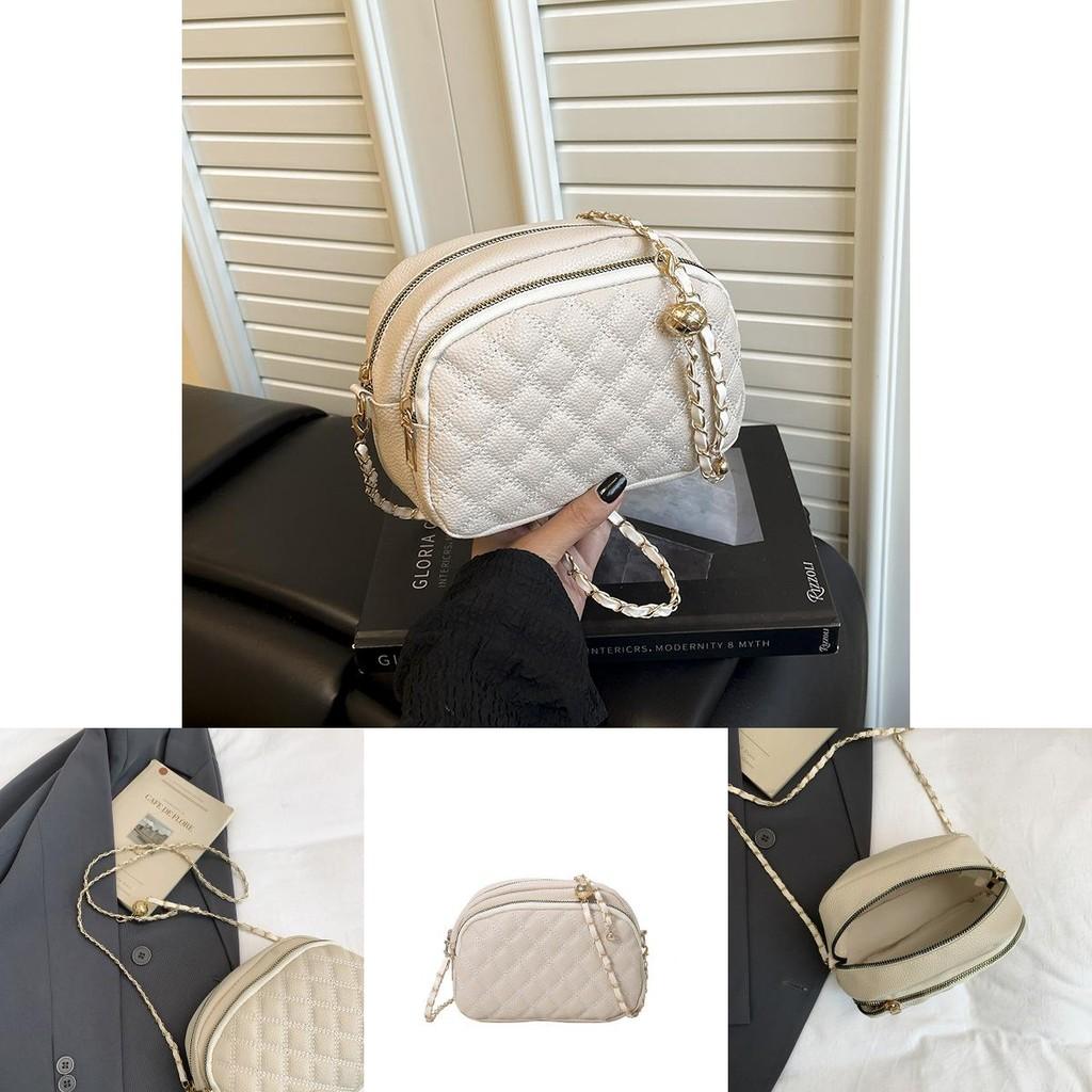 Fashionable Pu Small Square Bag With Chain Strap And Golden Ball Design For Casual Outings