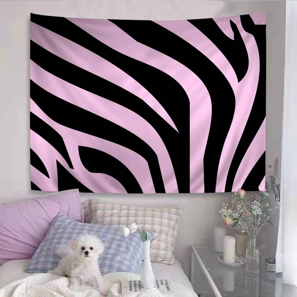 Black White Print Zebra Printed Large Wall Tapestry Indian Buddha Wall Decoration Witchcraft Bohemian Hippie Wall Art Decor