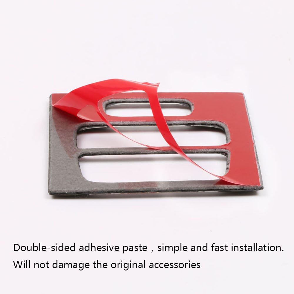 Thor-Ind Carbon Fiber Central Air Conditioning Vent Outlet Cover Trim Frame for BMW Old 3 Series E90 E92 E93 2005-2012 Car Interior Decor Decal