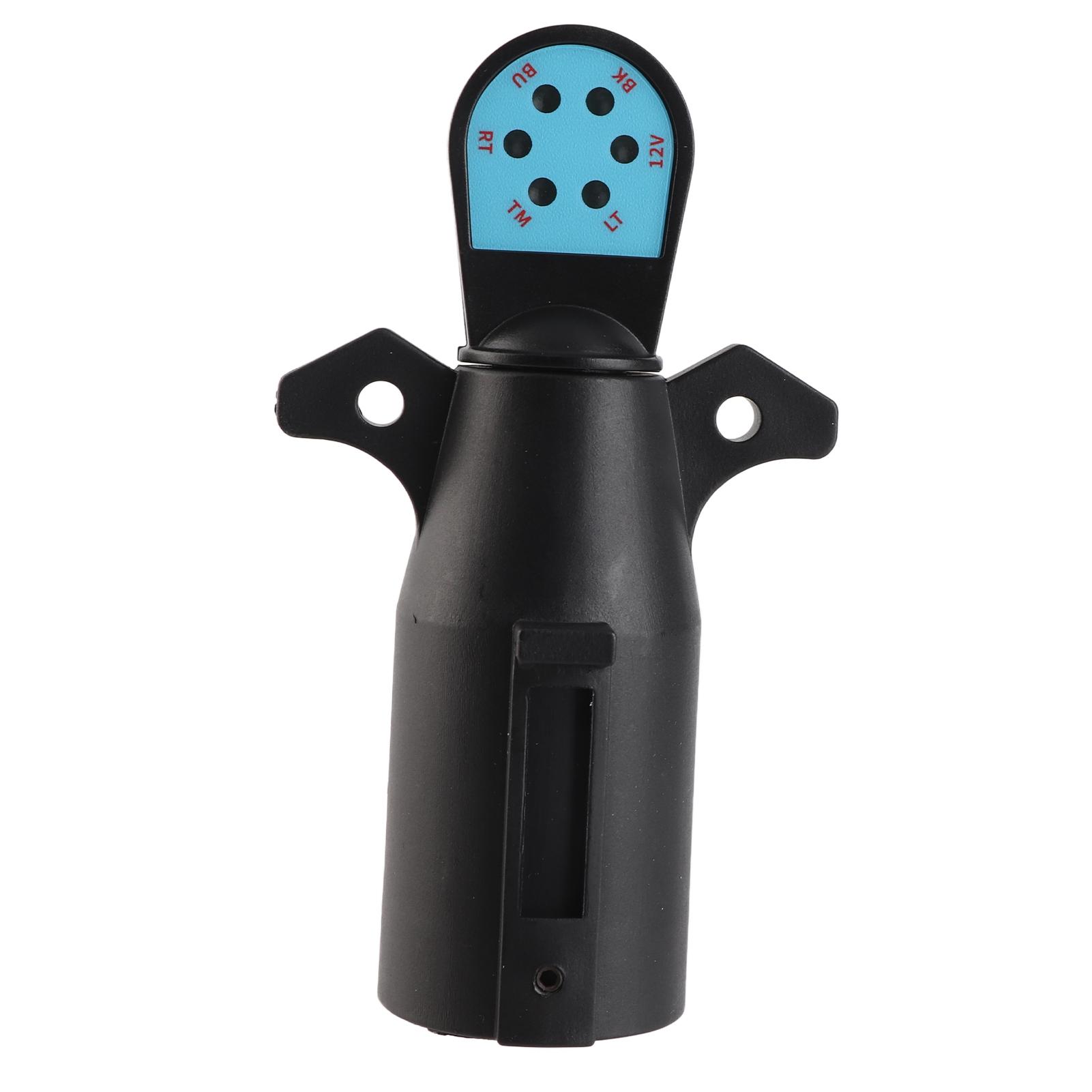 

7-контактный тестер цепи проводки прицепа с плоскими контактами для RV, 6 светодиодных индикаторов, инструменты для коммерческих автомобилей, легковых автомобилей