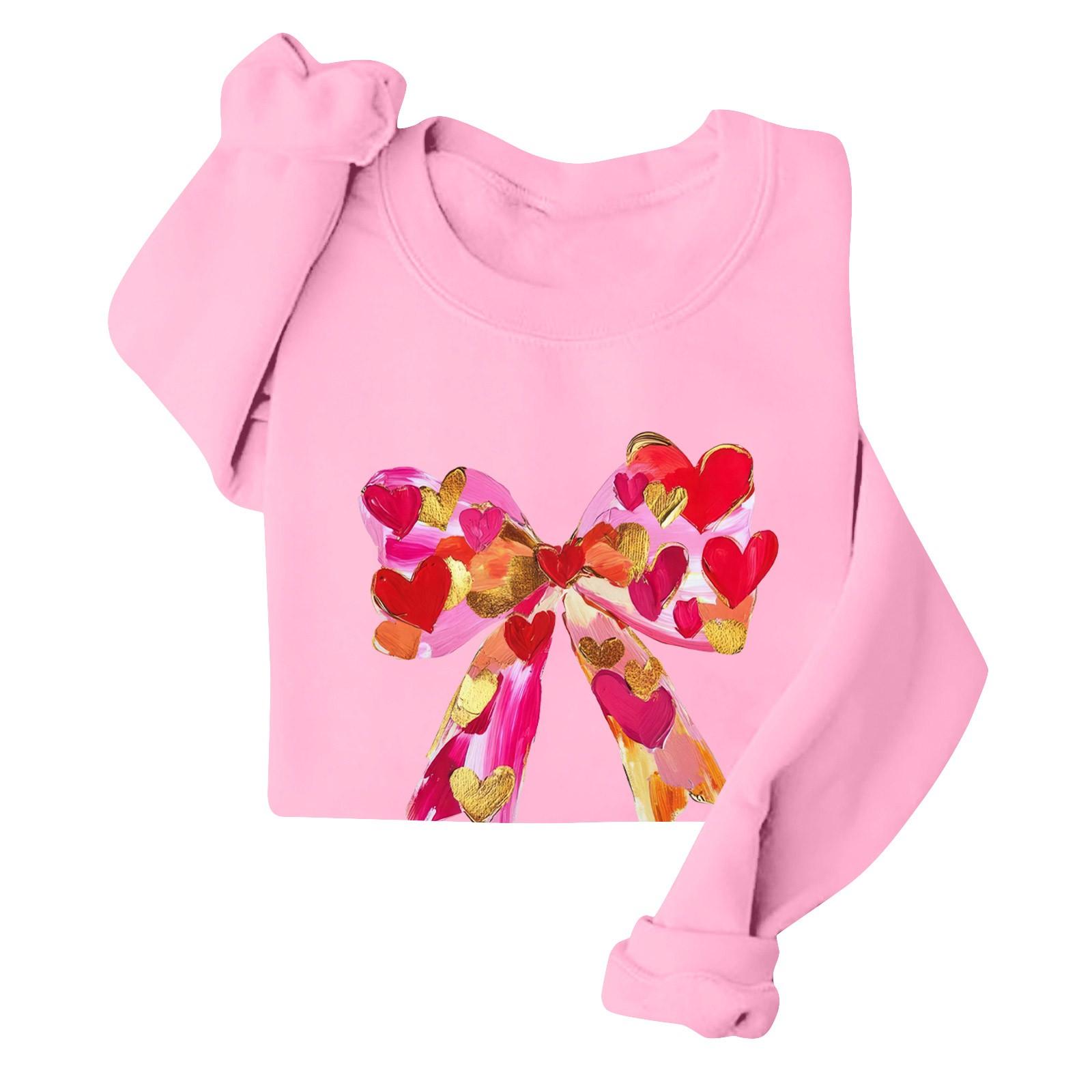 

Женские повседневные модные принты с длинным рукавом и круглым вырезом, толстовки, пуловеры, топы XL розовый