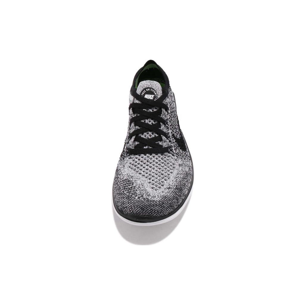 Nike Free RN Flyknit 2018 White Black Women Sneakers 942839-101