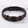 Retro Faux Leather Men's Bracelet | Multi-Layer, Faux Beaded, Jewelry Wrist Bracelet Gift, Father's Day Gift, Christmas Gift