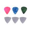 TUOREN Guitar Pick Holder Set of Includes 3 Stainless Steel Picks and 3 Colorful Celluloid Perfect for Electric and Ukulele Guitarist Pick Storage Red