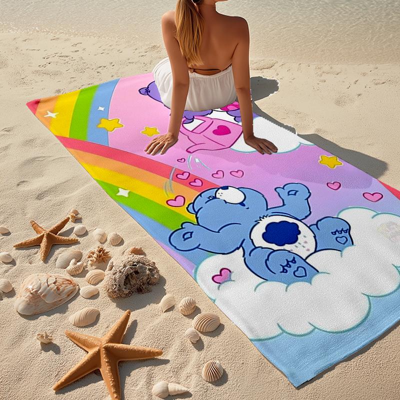 Ultra-Soft Beach Towel with Bear Theme,Ideal for Pool - Camping, Diving - Perfect Travel Essential, Vibrant Beach Towel.