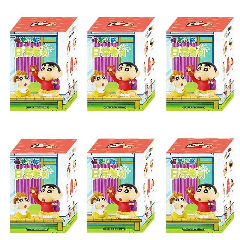6PCS Crayon Shin-chan Anime Doll  Daily Series Anime Doll Action Figure Model Collection Toys Statue Ornament XMAS Gift