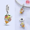 Genuine Fairy Tale White Horse Pumpkin Cart Windmill Universe Beads Fit Bracelet Jewelry Charms Authentic Copper Women DIY Style Wedding Gifts