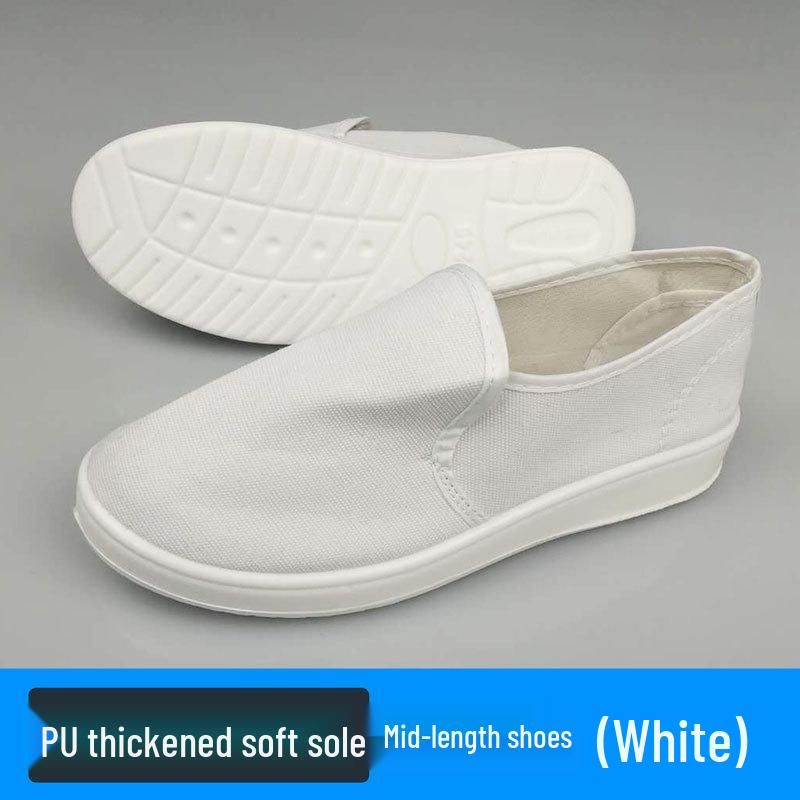 Breathable Blue Anti-static Work Shoes with Soft PU Sole and Medium Towel Lining