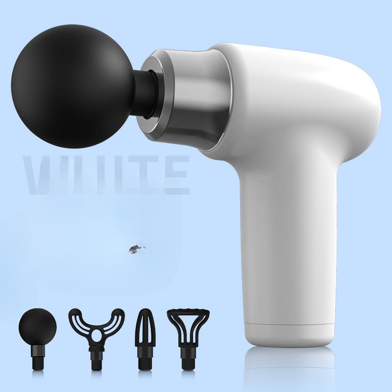 

Rechargeable Mini Fascia Gun Portable Muscle Massager for Fitness Yoga Neck Relaxation Small Massage Gun English manual