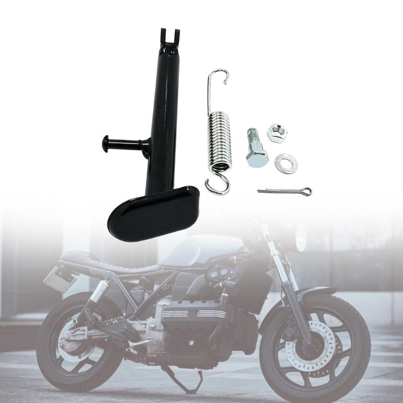 Dirt Bike Side Stand Repair Kit for PW80 PY80 Motorcycles, Complete Parking Stand Assembly with Spring Hardware for Garage Service Work Tasks