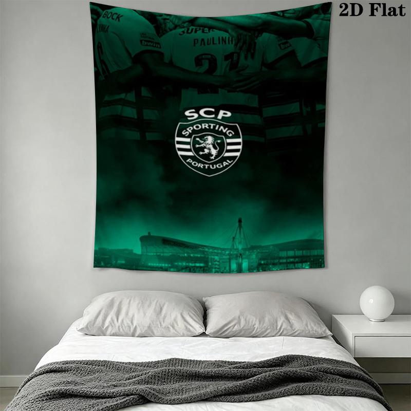 Sporting CP Wall Tapestry Aesthetic Wall Hanging Printed Fabric Blanket Decorative Tapestries for Bedroom Living Room Home Decor