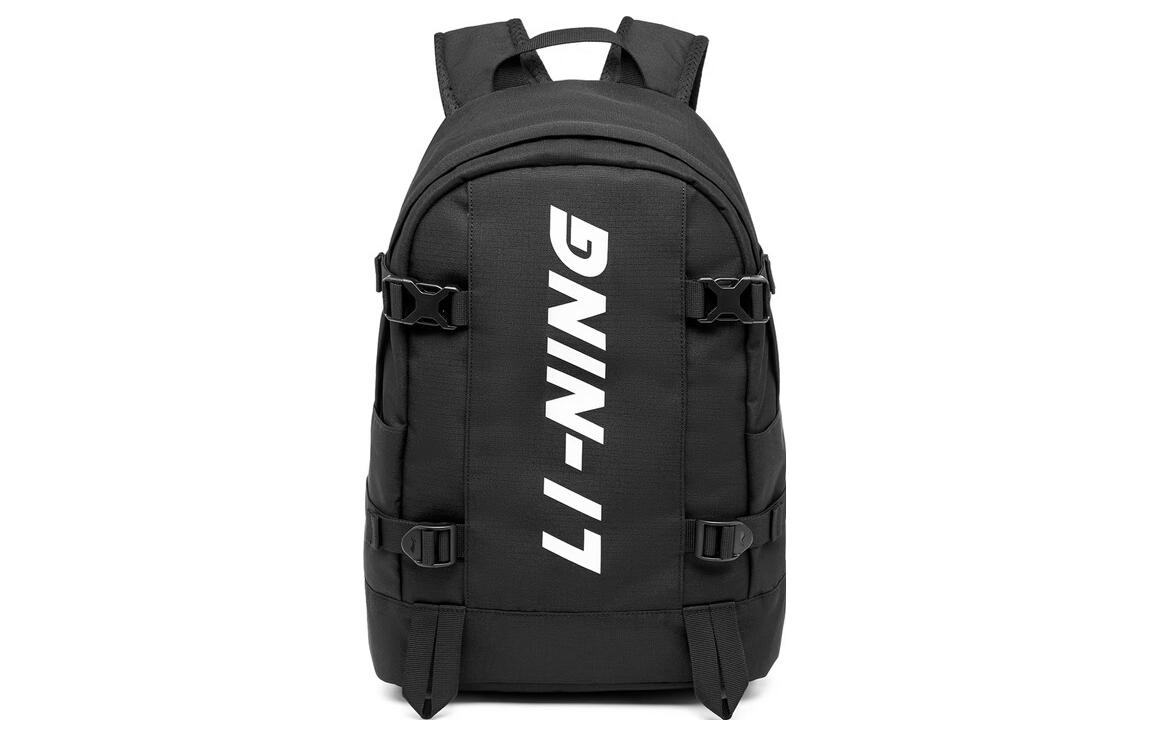 Li Ning Sports Life Collection Polyester Sports Backpack Unisex Black ABSU125-1