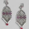 Oxidised Silver Polish Earrings, Silver Pearl Jewelry, Handmade Earring, Women Fashion Earrings
