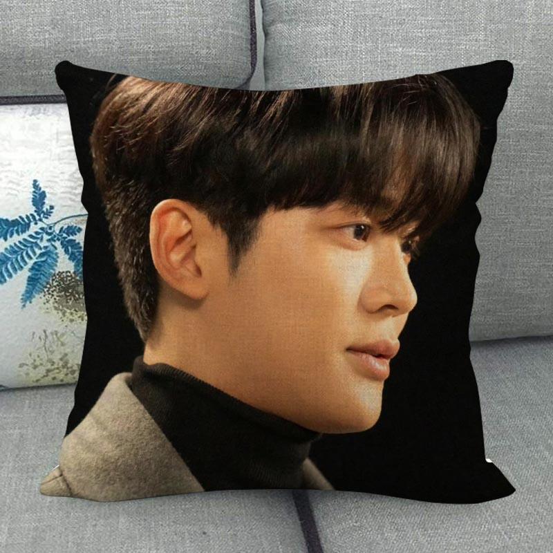 Custom ROWOON Pillowcase Wedding Decorative Cotton Linen Pillow Case For Home PillowCover 45X45(One Sides)