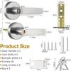 Door Handle with Lock, Reversible Door Handles, Privacy Door Lever, Internal Door Handle Knob Sets, Security Door Lock Set, Entry Door Lever with Keys