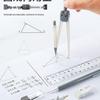 9-Piece Geometry Set for School: Compass, Protractor, Ruler, Square, and More