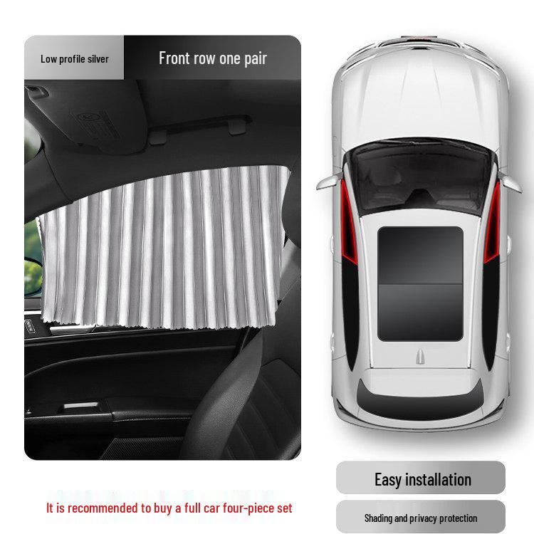 Rear Seat Sunshade: Universal Heat Insulating Privacy Curtain for Car Windows
