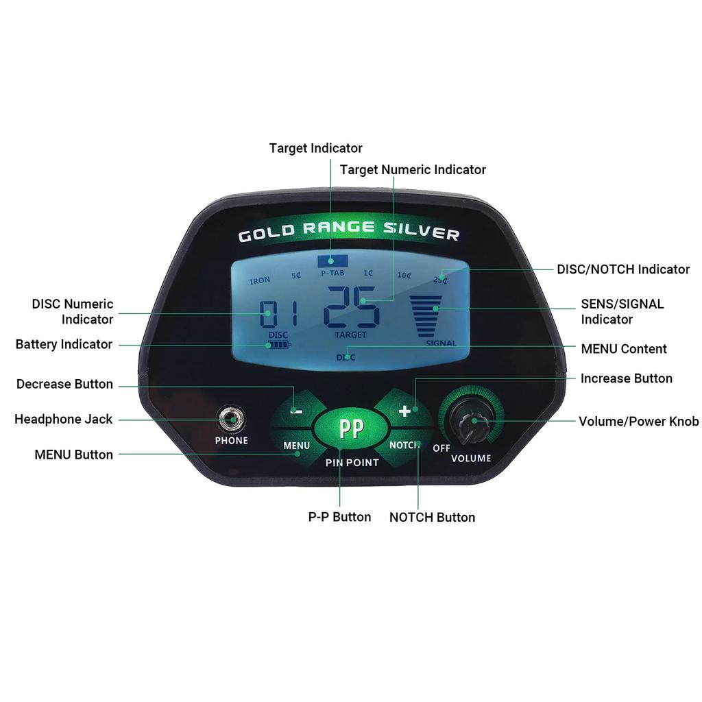 MD-4090 High Accuracy Professional Underground LCD Metal Detector Metal Detector New With Memory Function Backlight Adjustable