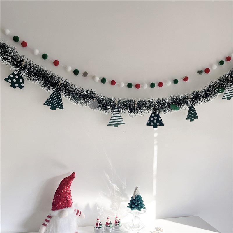 Christmas Decorations Hanging Banner Accessories Home Wall Decoraitons New Year Party Backdrops Hanging Flags Navidad