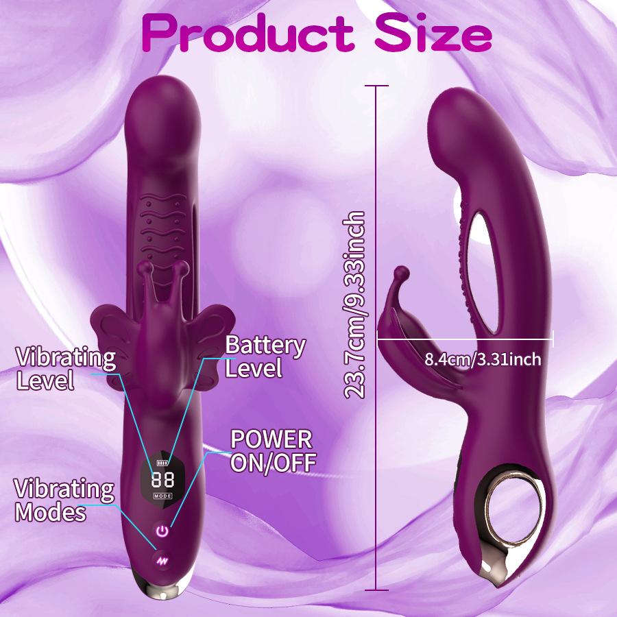 Powerful Rabbit Vibrator G-Spot Clitoris Vagina Massager Anal Stimulator Female Masturbation Sex Toys for Women Dildo Vibrator