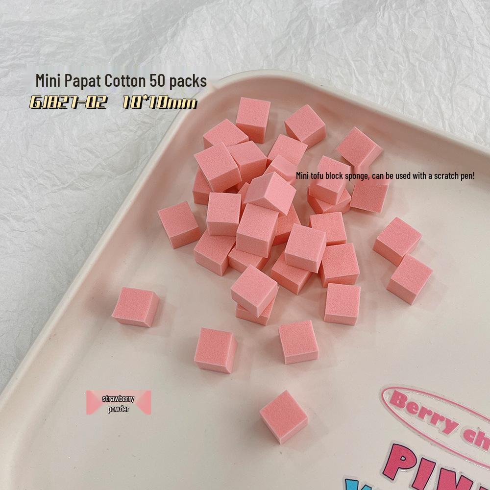 Nail Art Sponge: Professional Small Square Blending Tool for Gradient Blush and High-Density Cotton Application