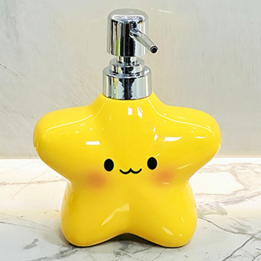 Cute Foaming Soap Dispenser 400ML Ceramic Star Lotion Bottle  Hotel Household