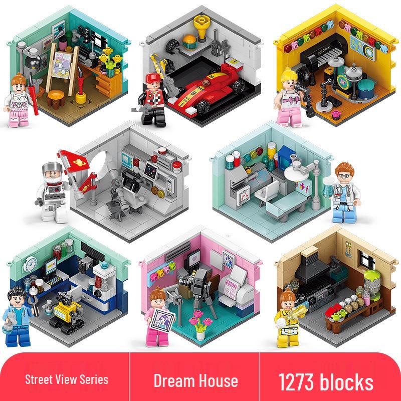 Lele Brothers Compatible Building Blocks: Educational Interlocking House Model for Kids
