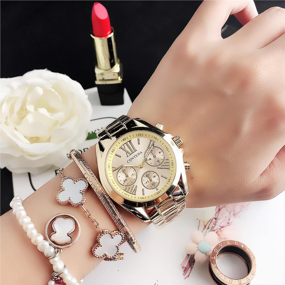 CONTENA New Luxury Brand Quartz Women's Watch Ladies Fashion Watch Women Wristwatches Female Clock Relogio Feminino Masculino