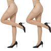 1/2 Paia Collant Trasparenti da Donna con Cavallo Aperto Vita Alta Body con Reggicalze Collant Sexy Biancheria Intima 4 Lati Vuoti