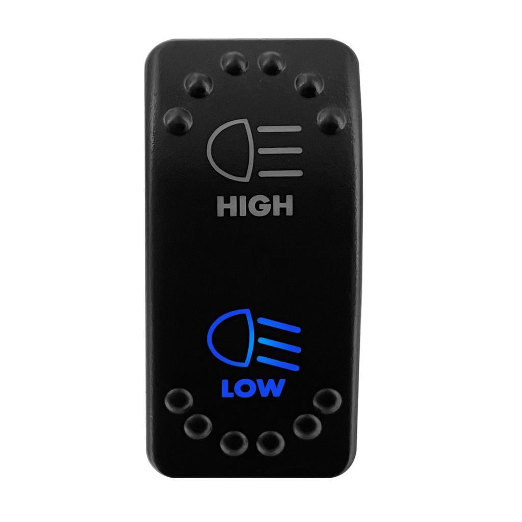 12V 24V Headlight Rocker Switch HIGH LOW Beam Green / Blue Led ON OFF ON Car ATV Boat Carling ARB Type 3 Position Toggle Switch Battery Switches5