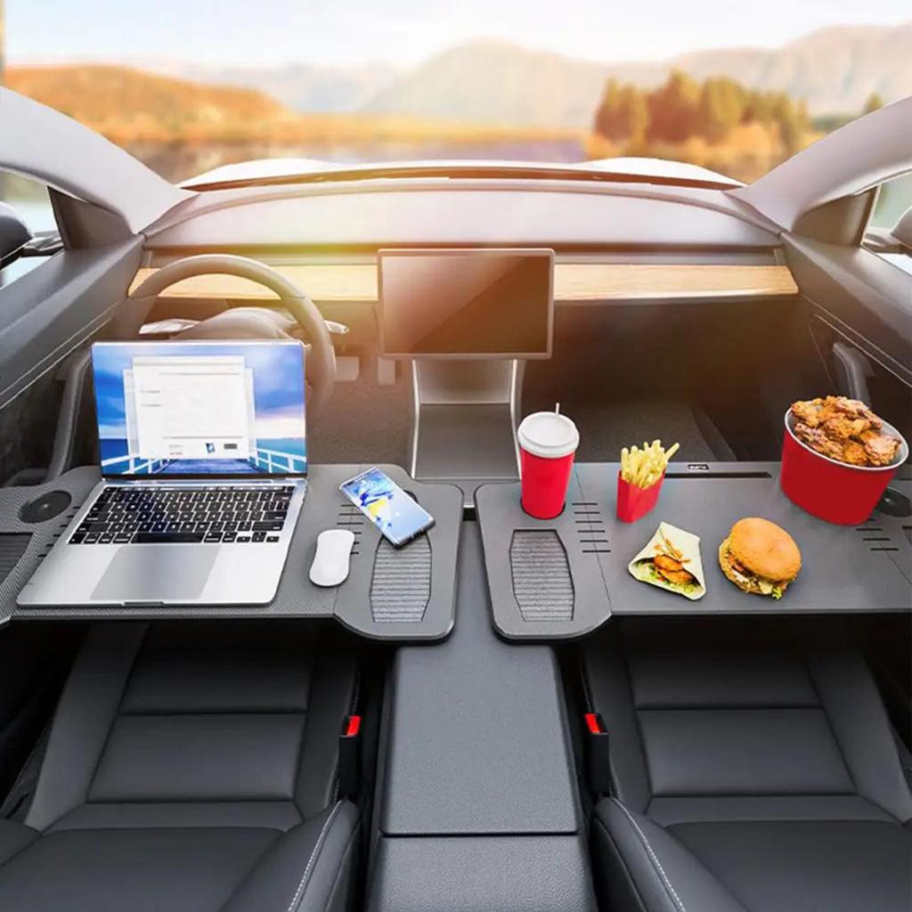 Tavolino Pieghevole per Auto per Laptop Tavolo da Pranzo Antiscivolo Compatibile per Y / 3 Vassoio da Viaggio Multiuso Accessori per Auto