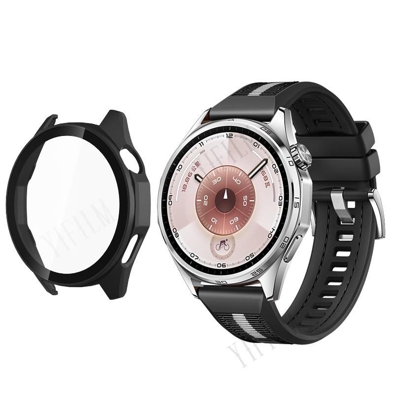 Offizielle Nylon-Armbandbänder mit PC-Schutzhülle für Huawei Watch GT 6 GT6 Pro GT5 46mm 22mm Komposit-Silikonarmband